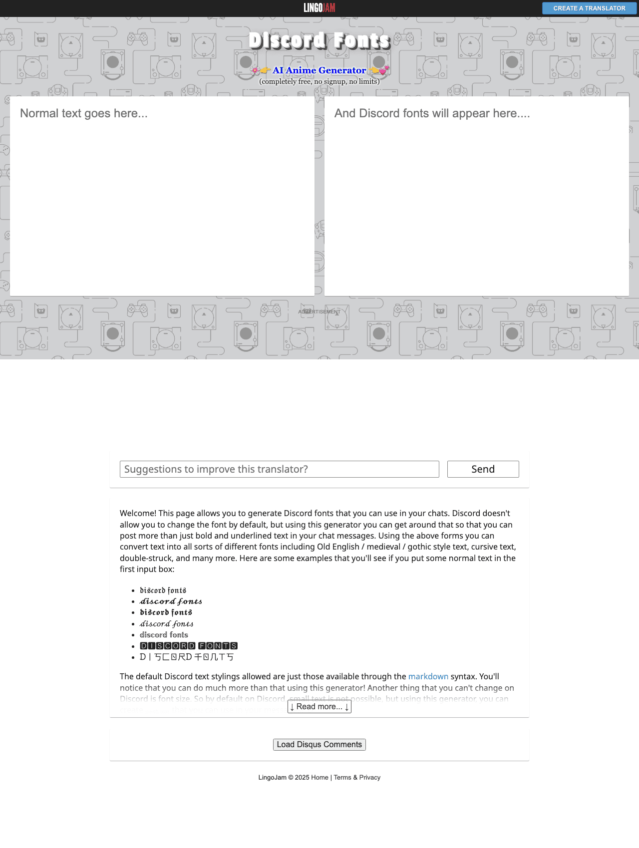 lingojam-DiscordFonts
